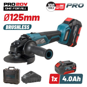 ΓΩΝΙΑΚΟΣ ΤΡΟΧΟΣ BORMANN BBP5130 BRUSHLESS 20V Φ125mm & ΜΠΑΤΑΡΙΑ  4Ah