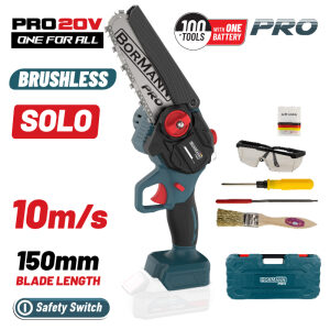 BORMANN Pro BBP3917C ΚΛΑΔΕΥΤΙΚΟ ΑΛΥΣΟΠΡΙΟΝΟ ΜΠΑΤΑΡΙΑΣ 20V,BRUSHLESS, ΛΑΜΑ 15cm,1 kgr,1/4"1.1mm 37οδηγοί, 10m/s