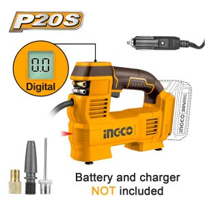 INGCO ΑΕΡΟΣΥΜΠΙΕΣΤΗΣ ΑΥΤΟΚΙΝΗΤΟΥ ΜΠΑΤΑΡΙΑΣ 20V SOLO CACLI2012