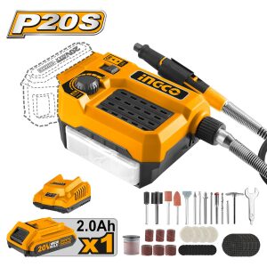 INGCO MINI ΔΡΑΠΑΝΟ ΜΟΝΤΕΛΙΣΜΟΥ ΜΠΑΤΑΡΙΑΣ 20V ME 1 ΜΠΑΤΑΡΙΑ 2.0ΑΗ ΚΑΙ ΦΟΡΤΙΣΤΗ