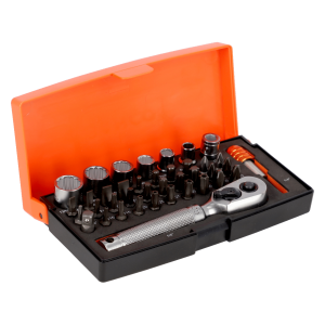 ΣΕΤ ΚΑΡΥΔΑΚΙΑ 1/4" ΜΕΤΡΙΚΑ 12-ΓΩΝΑ ΜΕ ΜΥΤΕΣ ΚΑΙ ΑΝΤΑΠΤΟΡΑ 39 ΤΕΜΑΧΙΑ